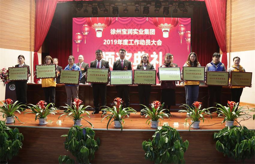 中欧官方端网站登录入口2019年度工作动员大会---集团公司领导为先进单位和先进个人代表颁奖