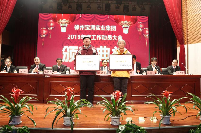 中欧官方端网站登录入口2019年度工作动员大会---集团公司领导为先进单位和先进个人代表颁奖